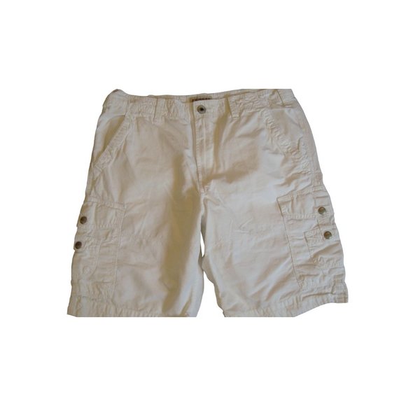 Express Shorts Mens Express White Cotton Cargo Shorts Size 33